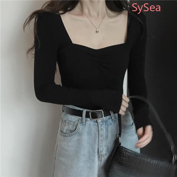 Autumn Women's Fashion Slim Long Sleeve Knit Shirt