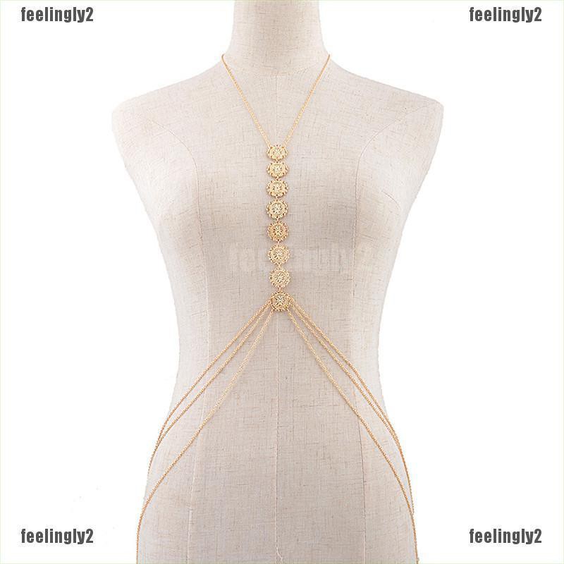 ❤Mặt Trời❤ Dây Chuyền body chain Quyến Rũ Với Đá