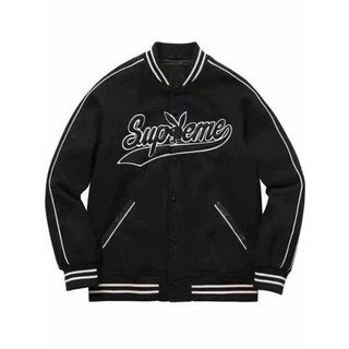 Áo khoác bomber Supreme unisex form rộng 2 lớp lót dù nam nữ streetwear