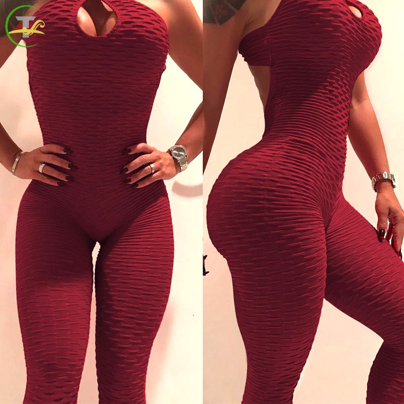 TG Women Halter Jumpsuits Lifting Hips Sleeveless Slim Fit Female Fitness Bodysuit @vn | BigBuy360 - bigbuy360.vn