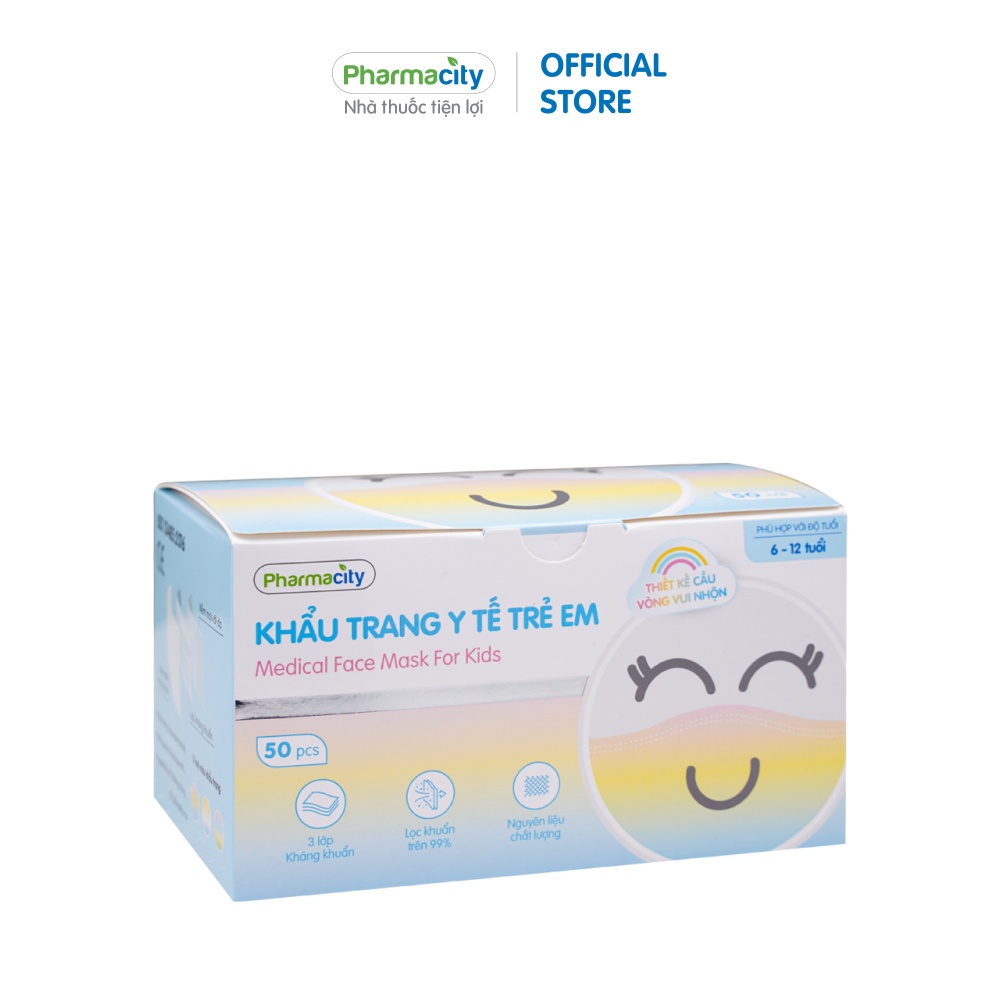 Khẩu trang y tế trẻ em Pharmacity (Hộp 50 cái)