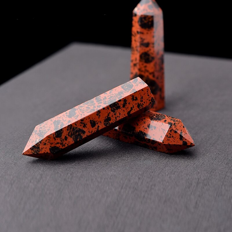 Trụ đá thanh tẩy Red Obsidian