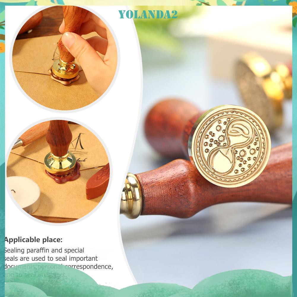 Con Dấu Tay Cầm Bằng Gỗ Phong Cách Retro