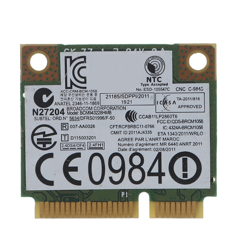 Thẻ wifi mini PCI-E btsg 04W3763 04W3764 04W3834 04W3835 Bluetooth 2.4GbG 300/5Ghz&lt;br&gt;