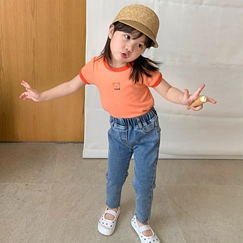 Áo Thun Tay Ngắn Cổ Tròn In Họa Tiết Hoạt Hình Phong Cách Hàn Quốc Thời Trang Mùa Hè Cho Nữ Se