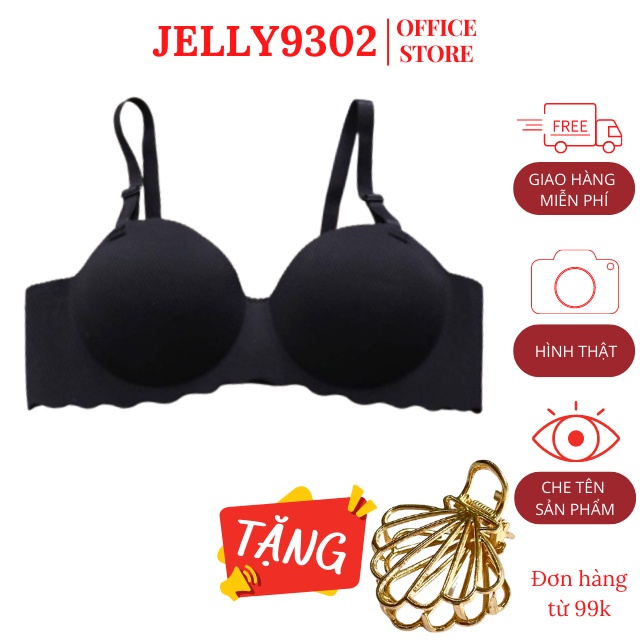 Áo Lót Nữ Đúc Su Không Gọng Quả Ngang Có Đệm Bàn Tay 2cm Nâng Đẩy Ngực Siêu Đẹp, Áo Ngực Hở Lưng Tạo Khe Sexy