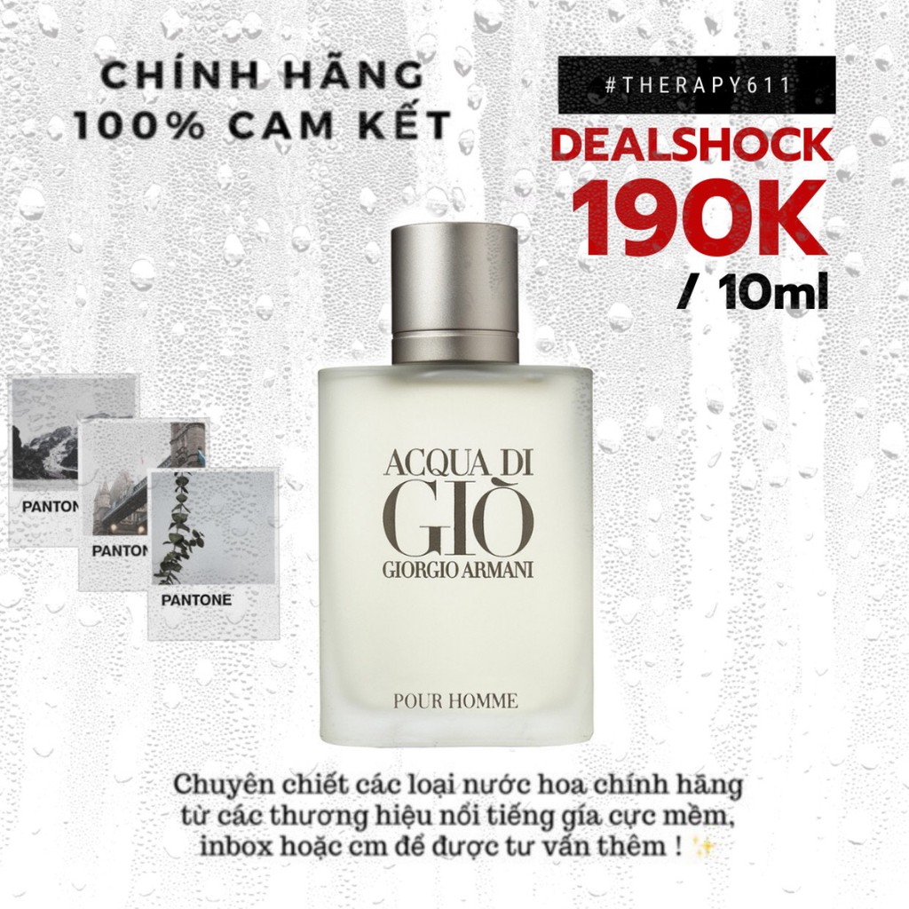 [𝗦𝗔𝗟𝗘]..::✨Nước Hoa Chính Hãng Acqua Di Giò Nam EDT Test 5ml/10ml/20ml✨::..