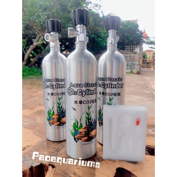 Bình CO2 nhôm TAIWAN - Bình CO2 thuỷ sinh loại 1L, 2L.