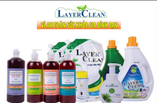 Nước rửa chén bát hữu cơ Layer Clean hương Quýt 800ml