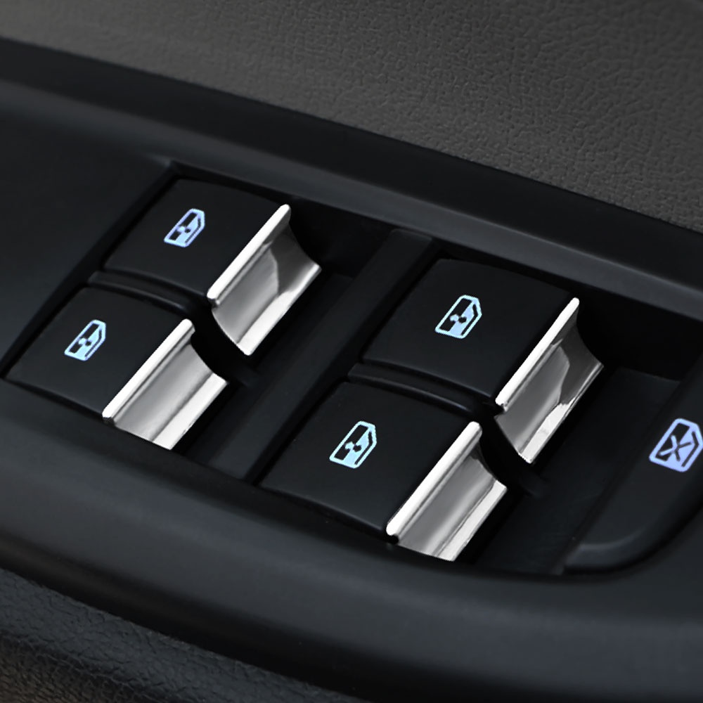 Set 7 Miếng Dán Nút Bấm Điều Khiển Cửa Sổ Xe Hơi Chevrolet Cruze Malibu TRAX/Buick Encore Excelle/Opel Mokka