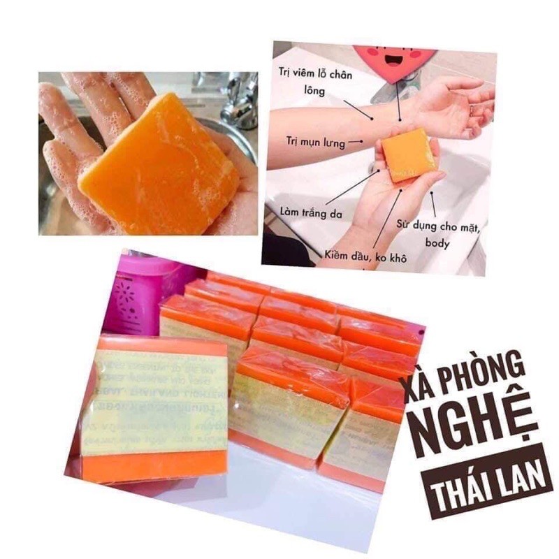 [CHUẨN THÁI LAN] Xà Phòng Cam Nghệ GALONG SOAP Trắng Da Hỗ Trợ Giảm Mụn Hiệu Quả [MUA NGAY]