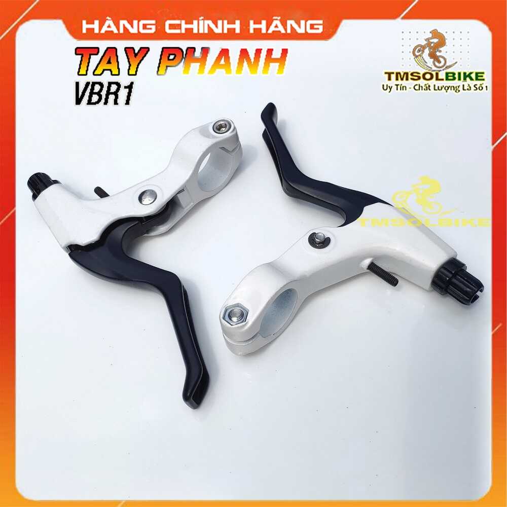 (Mẫu Trắng- WHITE) Tay Phanh Xe Đạp Thể Thao VBR2 Tay Thắng Xe Đạp Leo Núi Xe Đạp Đường Trường Xe Đập Gấp