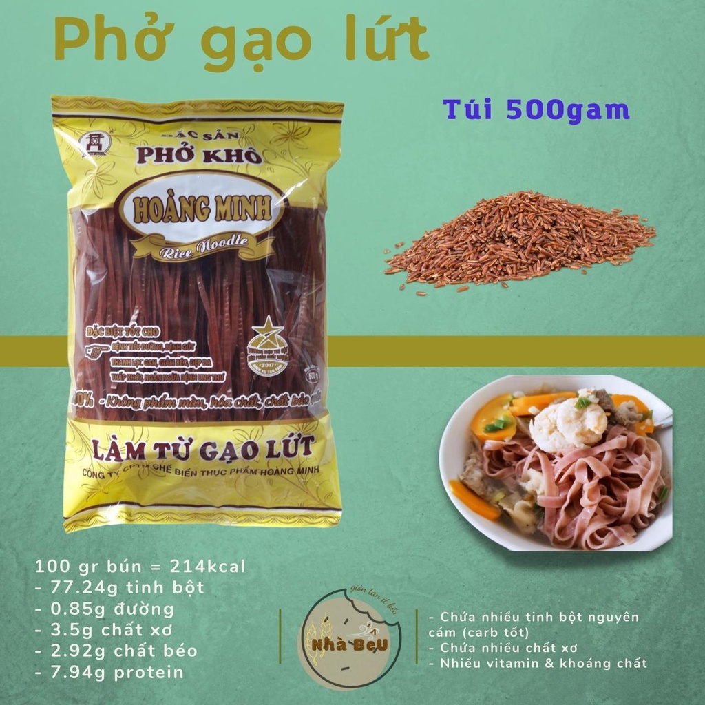 Bún gạo lứt đen/ đỏ ăn kiêng - Phở gạo lứt - Miến khoai lang - eat clean, thực dưỡng, không đường - Hoàng Minh