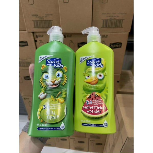 Sữa tắm gội toàn thân cho bé  SUAVE KID ( mẫu mới) 532ml