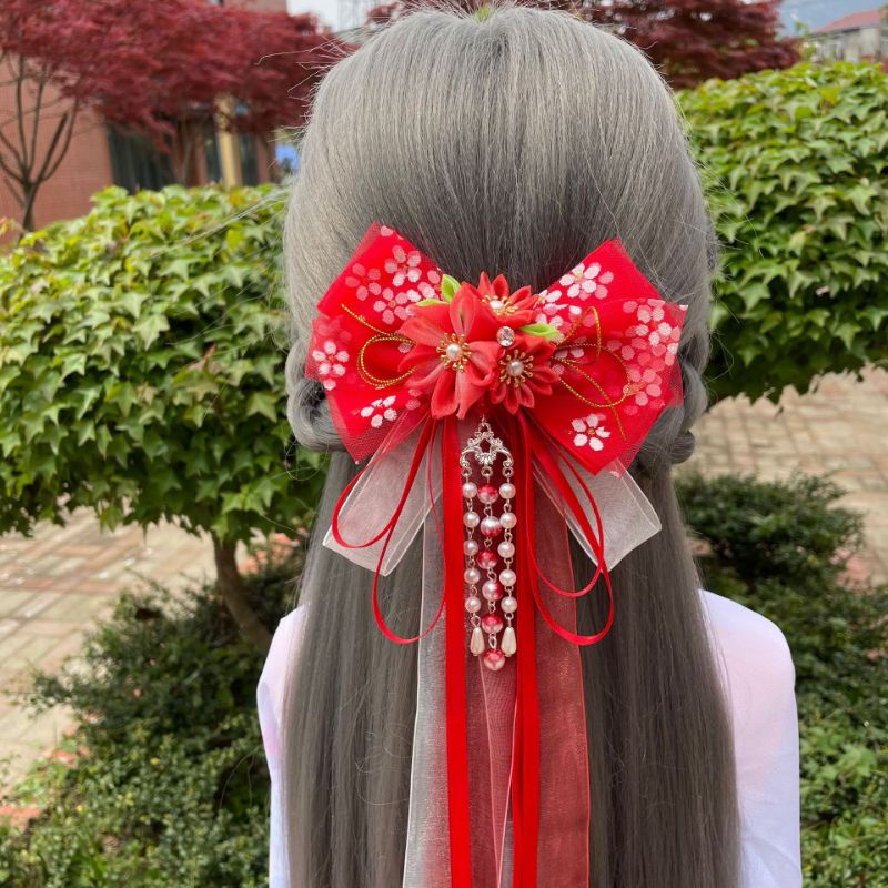 Kẹp tóc nơ phong cách cổ trang, hanfu, tiểu thư 01