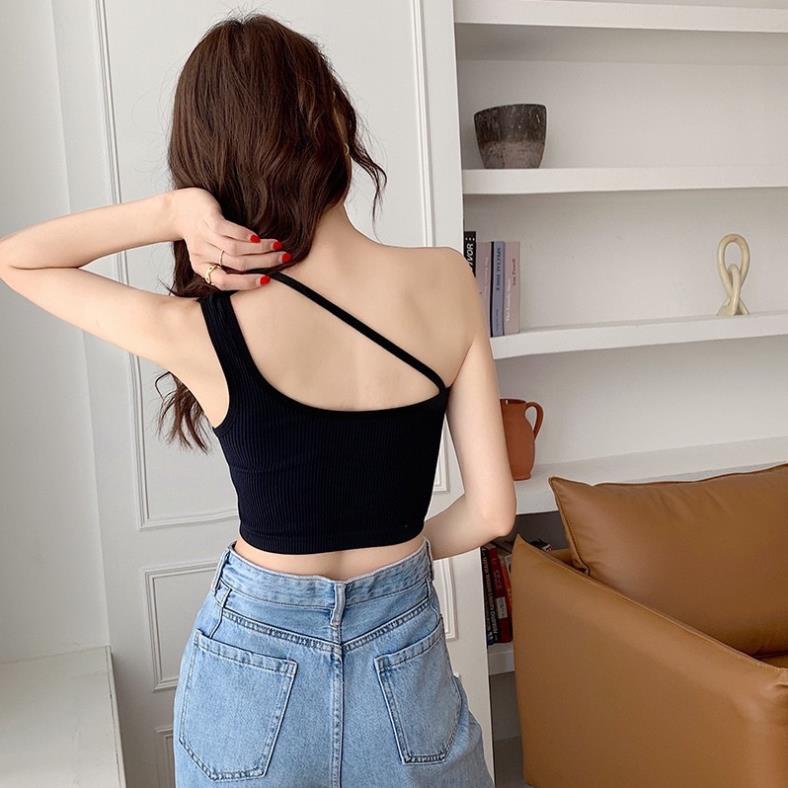 Áo lót nữ ❤️ Áo Bra Nữ Dây Vai Chéo Gân Tăm Có Mút Ngực Phong cách Trẻ Trung Hiện Đại 9030