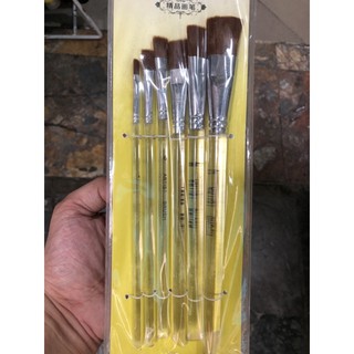 Bộ bút 6 cây cán trong, đầu vuông