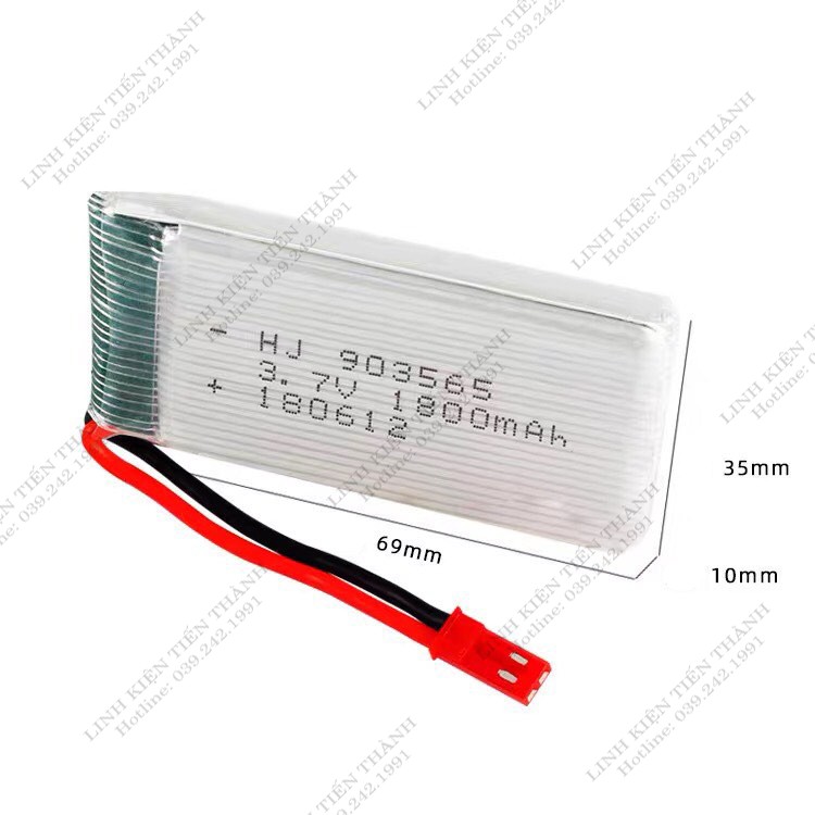 PIN 3.7V 1800mAh Flycam máy bay đồ chơi điều khiển Từ Xa