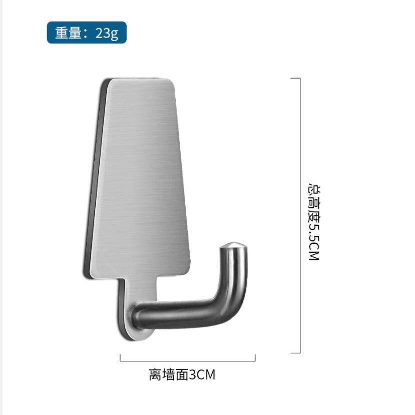 Móc bằng thép không gỉ Móc dán tường cho nhà bếp Móc liền mạch không có lỗ đục lỗ Móc treo tường tự dính