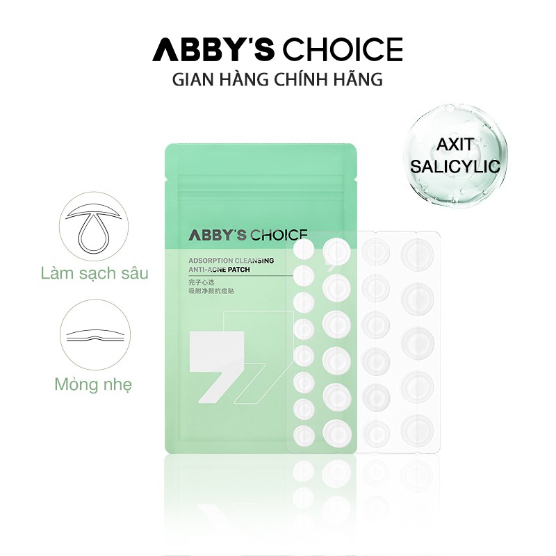 Miếng dán mụn Adsorption Cleansing Acne-fighting Abby's Choice 3 miếng