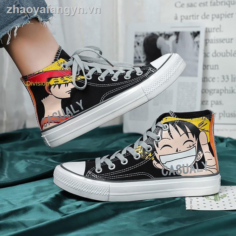 Giày thể thao in hình nhân vật trong phim One Piece cá tính cho nam
