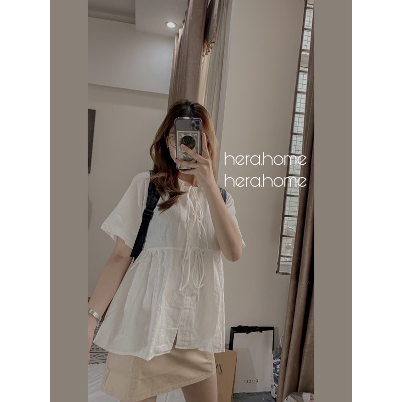 Set Áo bbd buộc dây + chân váy kaki feedback ở cuối🍒 | BigBuy360 - bigbuy360.vn