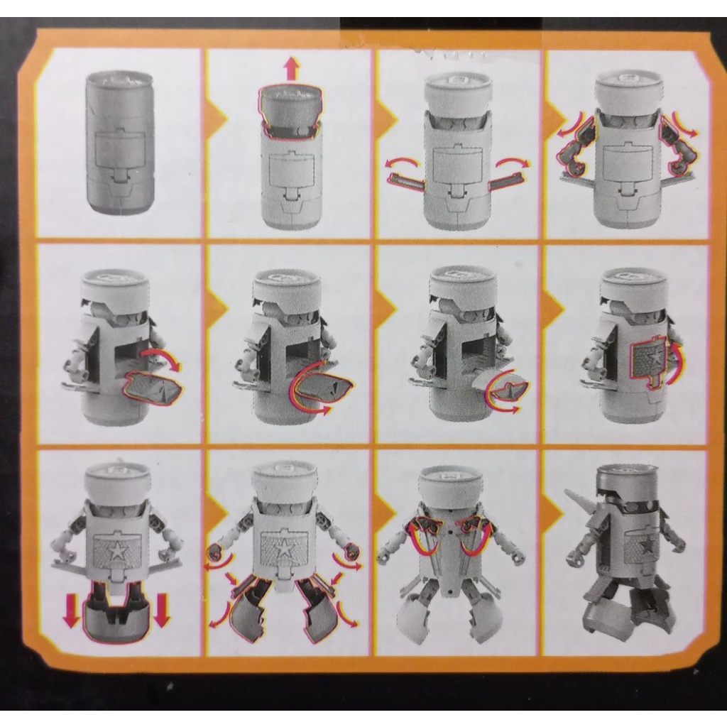 Đồ Chơi Robot Biến Hình Lon Nước, Đồ Chơi Siêu Nhân Lon Nước, Đồ Chơi Lắp Ráp Cho Bé 02136