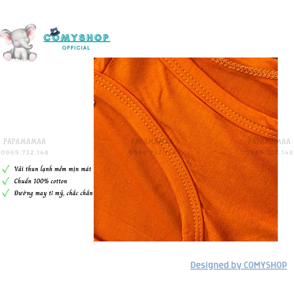 Bộ Ba Lỗ Bé Trai, Bé Gái Minky Mom Vải Thun Lạnh Trơn, Bộ Quần Áo Cho Bé 3 Lỗ Mặc Hè Thoáng Mát