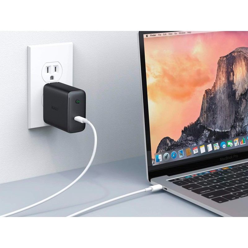 CỦ SẠC GAN TYPE C AUKEY PA-D4 POWER DELIVERY 60W SẠC MACBOOK PRO