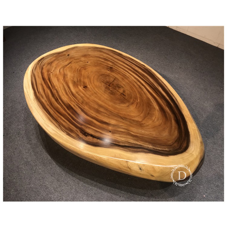 Mặt gỗ me tây 40cm đến 60cm, dày 4-5cm - Sơn Pu đẹp, mịn - Dùng làm bàn caphe hoặc ghế, mang vẻ đẹp tự nhiên, sang trọng