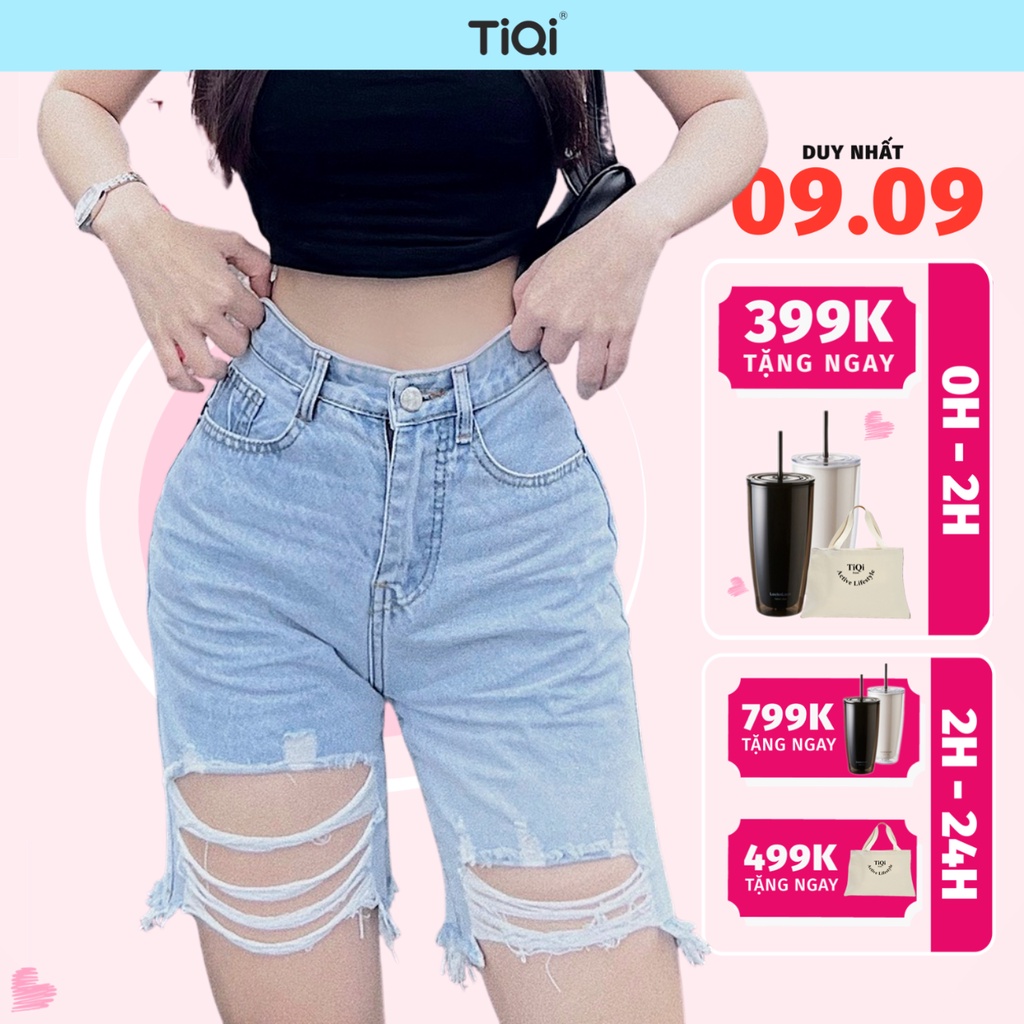 Quần jean ngố nữ lưng cao TiQi Jeans N212