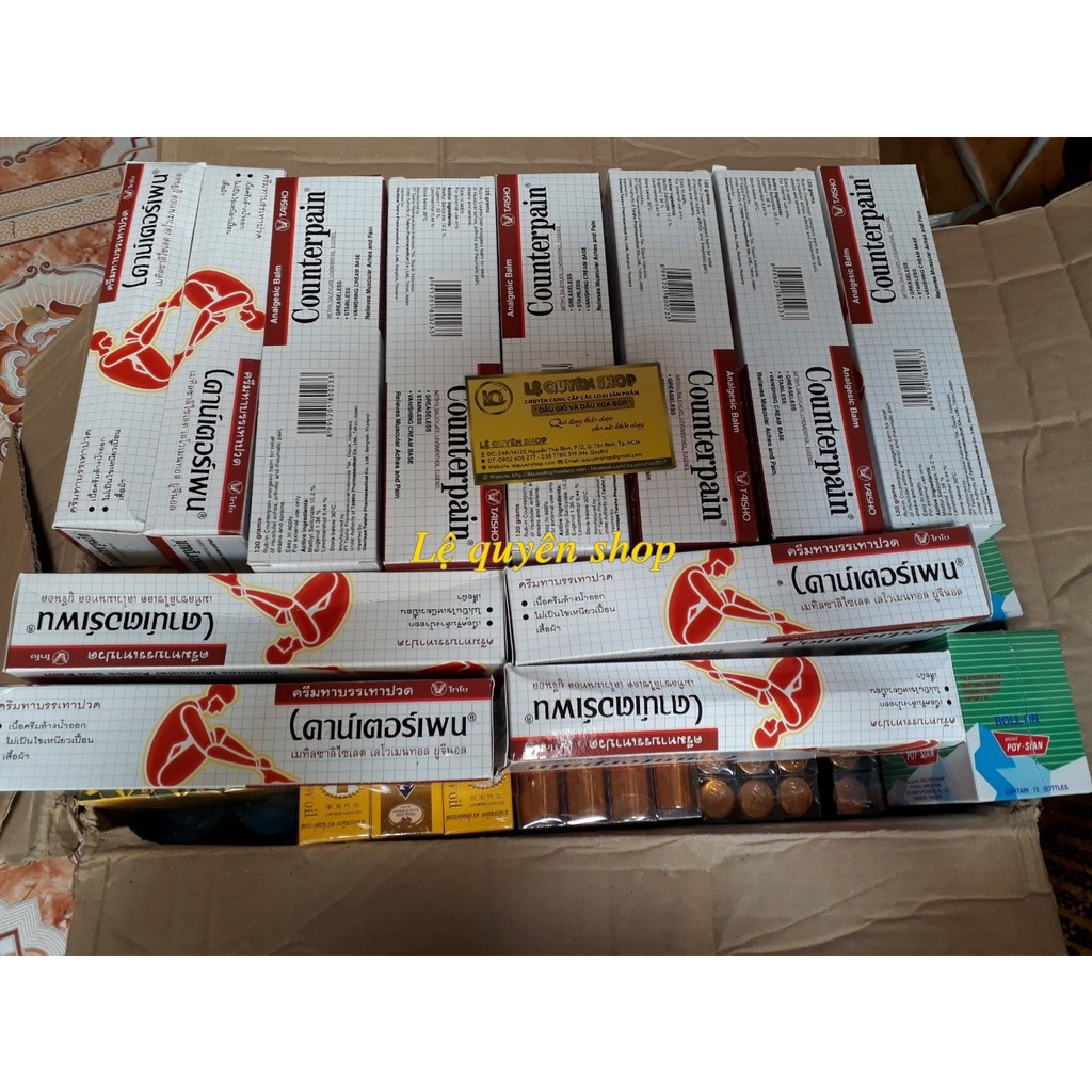 [ảnh thật]Dầu xoa bóp Counterpain hot Thái Lan 120gr