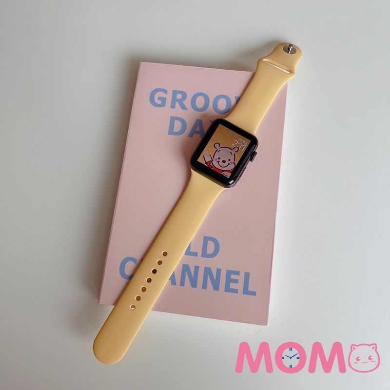 Dây Đeo Silicone Kiểu Dáng Thể Thao Dành Cho Đồng Hồ Thông Minh Apple Watch series 7 6 5 4 3 2 SE 45mm 41mm 44mm 40mm 42mm T500