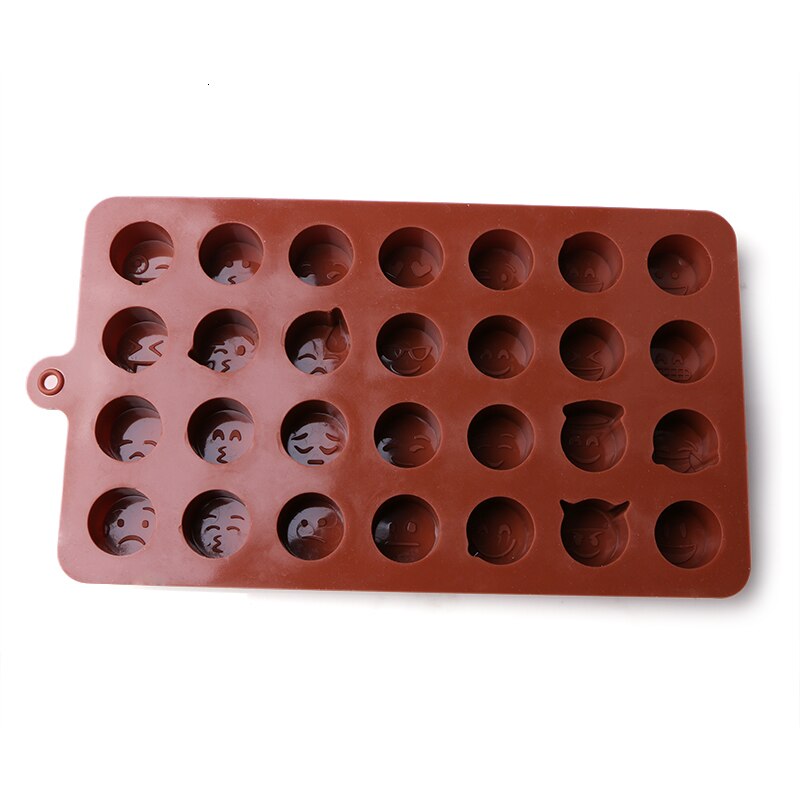 Khuôn Silicone 28 Ngăn Làm Bánh/Sô Cô La/Đá Viên Hình Biểu Cảm Gương Mặt DIY