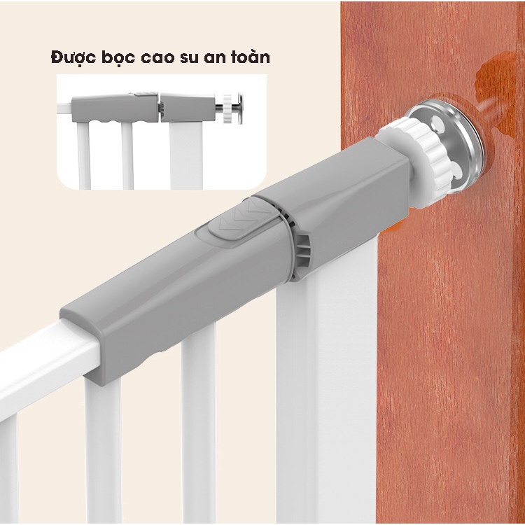 [CAO 78cm] Thanh chắn cửa, cầu thang, nhà bếp có khóa tự động dành cho bé, thanh dày, lắp đặt không cần khoan tường
