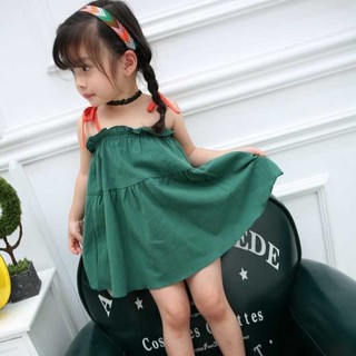Đầm cotton 2 dây dễ thương cho bé (2-7 tuổi)