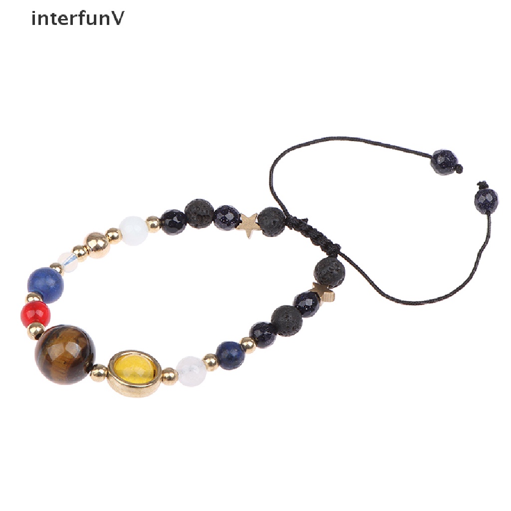 [InterfunV] Vòng Tay Chuỗi Hạt Đá Tám Hành Tinh Hệ Mặt Trời Quà Tặng