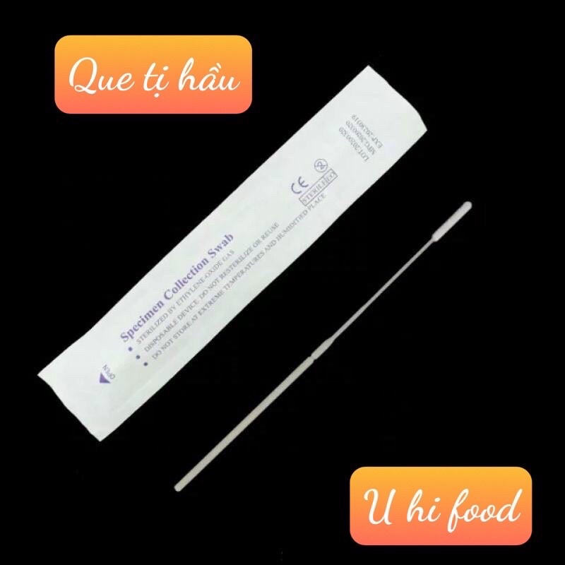❤Combo 02 que Tăm bông lấy mẫu tỵ hầu, Que test gộp chọt dịch mũi lấy mẫu test nhanh, test que lấy dịch tị hầu mũi