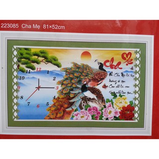 Tranh thêu chữ thập cha mẹ 223085