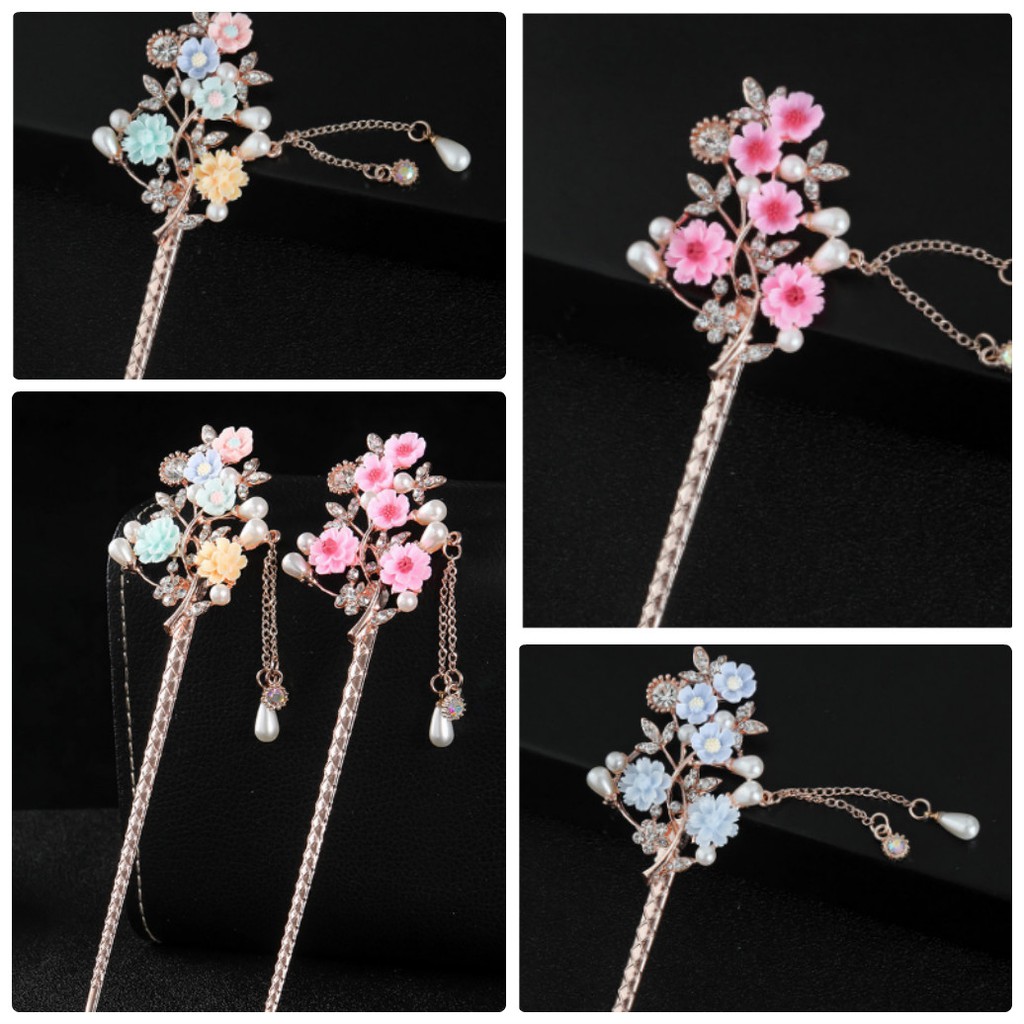 SẴN- Trâm cài tóc hoa mai trang nhã