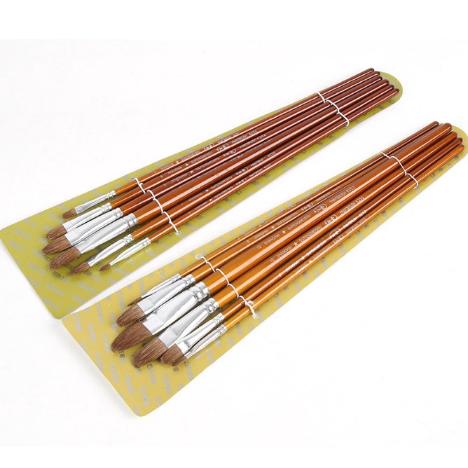 Bộ Cọ vẽ bút lông Sơn dầu Màu Acrylic Màu Nước (6 CÂY)