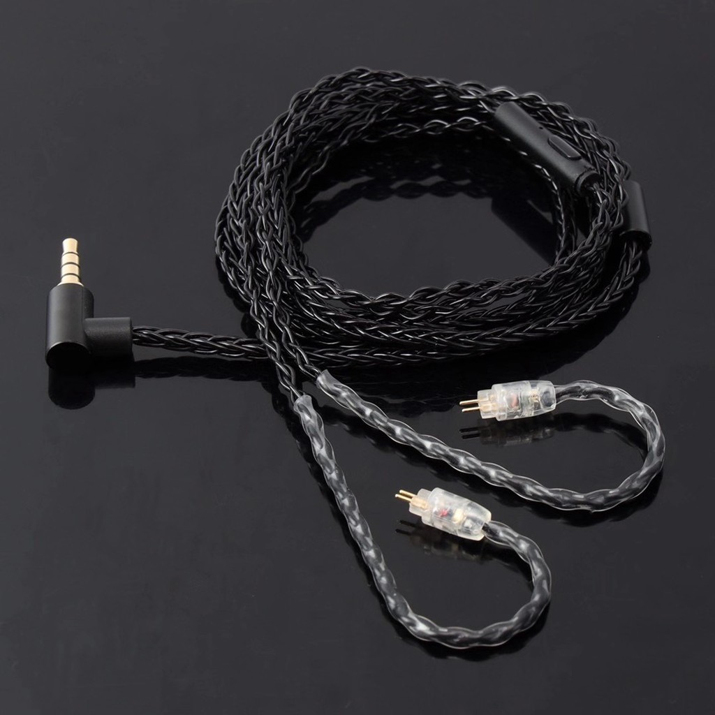 JCALLY JC08S 8 Shares 2Pin 0.78mm MMCX Earphone Upgrade Cable with Mic for KZ ZSN PRO X ZST PRO X ZSX AS16 BL-03 BL-05 ST1 BA5