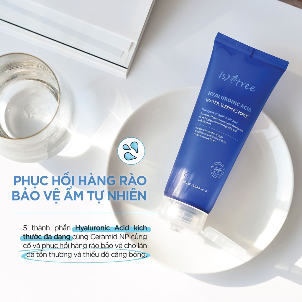 Mặt nạ ngủ ISNTREE HYALURONIC ACID WATER SLEEPING MASK