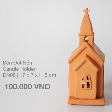 Đèn Đốt Nến Handmade - Nhà Thờ Nhỏ - DN08