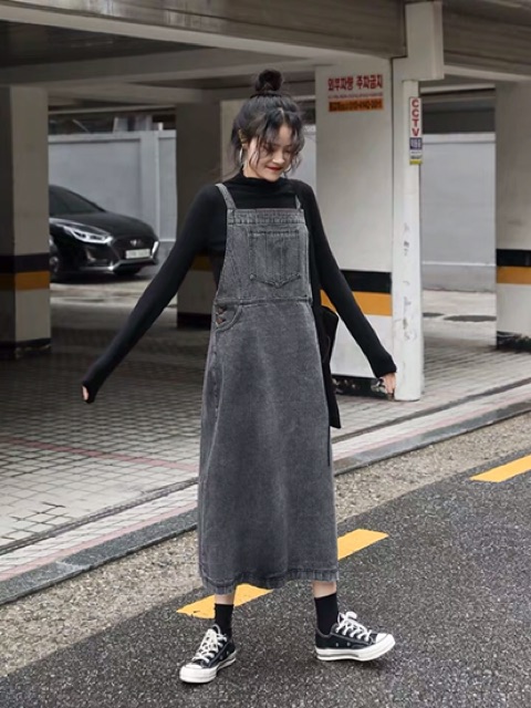 [SIZE S-L]Váy yếm jeans Quảng Châu phong cách Ulzzang Hàn Quốc cực xinh giá rẻ | BigBuy360 - bigbuy360.vn