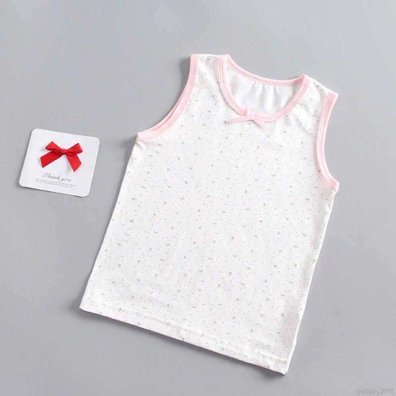 Áo Tank Top Chất Cotton Phối Ren Hoa Cho Bé Gái