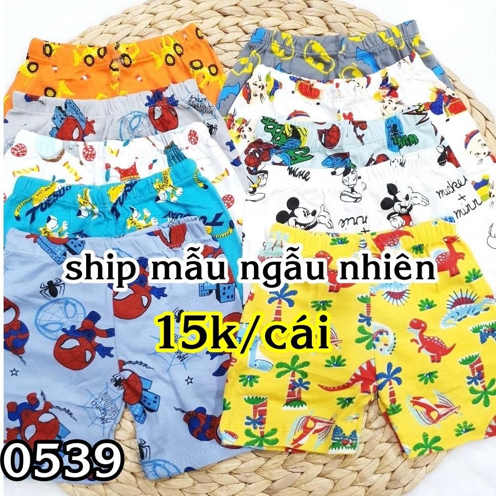 Quần đùi thun mặc nhà cho bé trai 7-16KG ship mẫu ngẫu nhiên 0539 Bigbaby