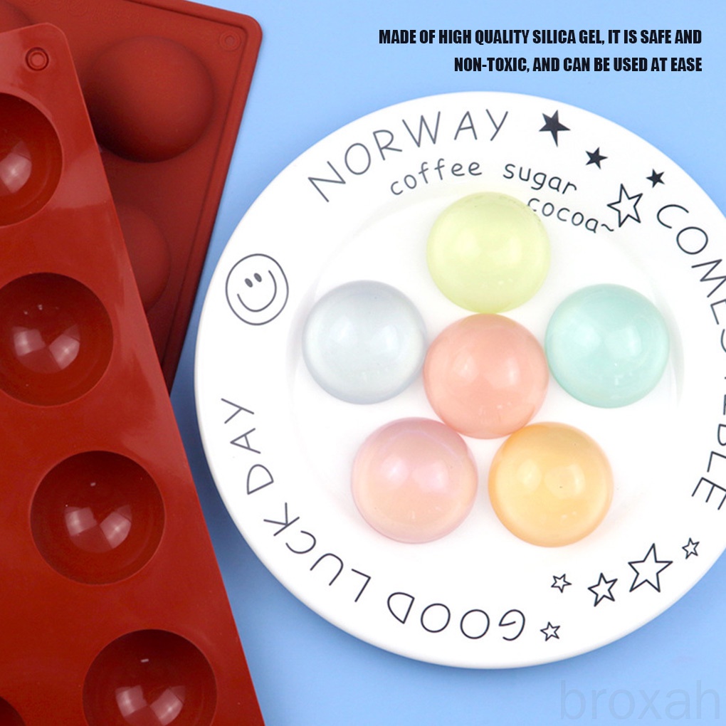 Khuôn Silicone Làm Bánh 8 Ngăn Hình Bán Cầu