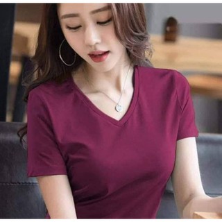 COMBO 2 ÁO THUN CỔ TIM CHẤT COTON CO ZAN DỄ PHỐI ĐỒ