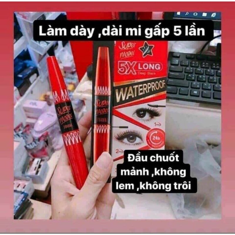 [Chuẩn Thái]Mascara Nongchat/Maybelline Hyper Curl/Sivanna Colors 5x/Two-Step 6x chuốt mi dài dày cong không lem